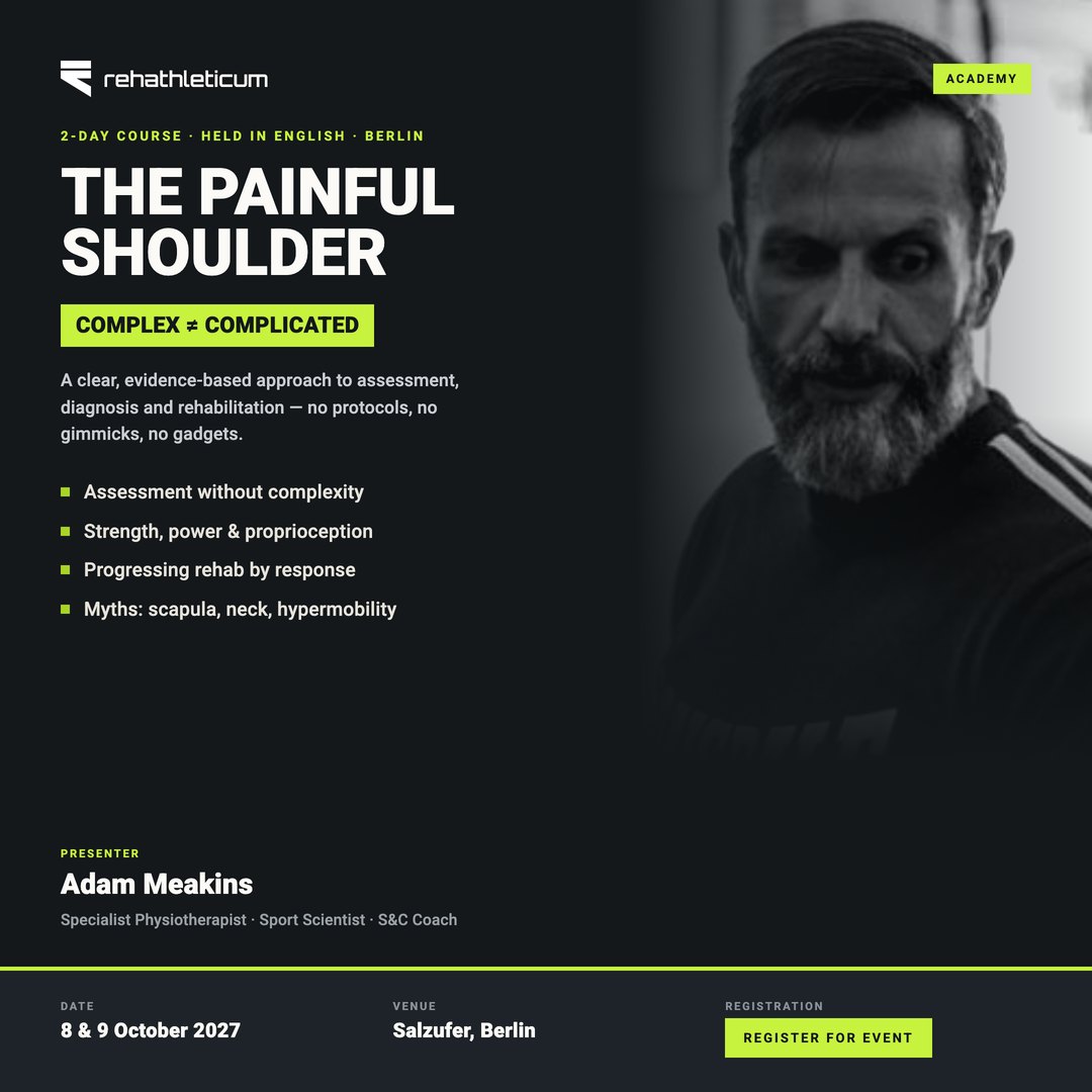 Event poster: The Painful Shoulder, 8 and 9 October 2027. Click to register.
