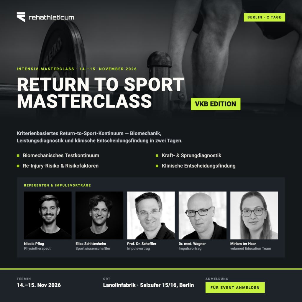 Fortbildung Return to Sport Masterclass 2026 – rehathleticum Akademie Berlin